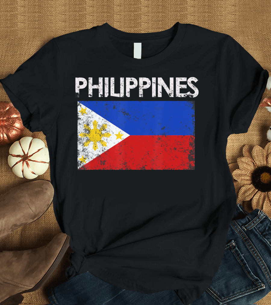 Philippines Vintage Flag Filipino Pride T-Shirt
