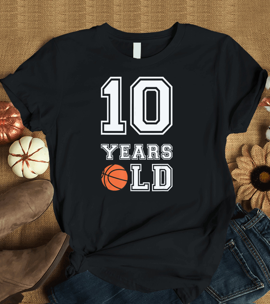 10 Years Old Basketball Birthday Boy T-Shirt