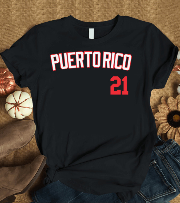 T-Shirt: Puerto Rico Beisbol 21 Retro Baseball T-Shirt Puerto Rico Beisbol 21 Retro Baseball T-Shirt