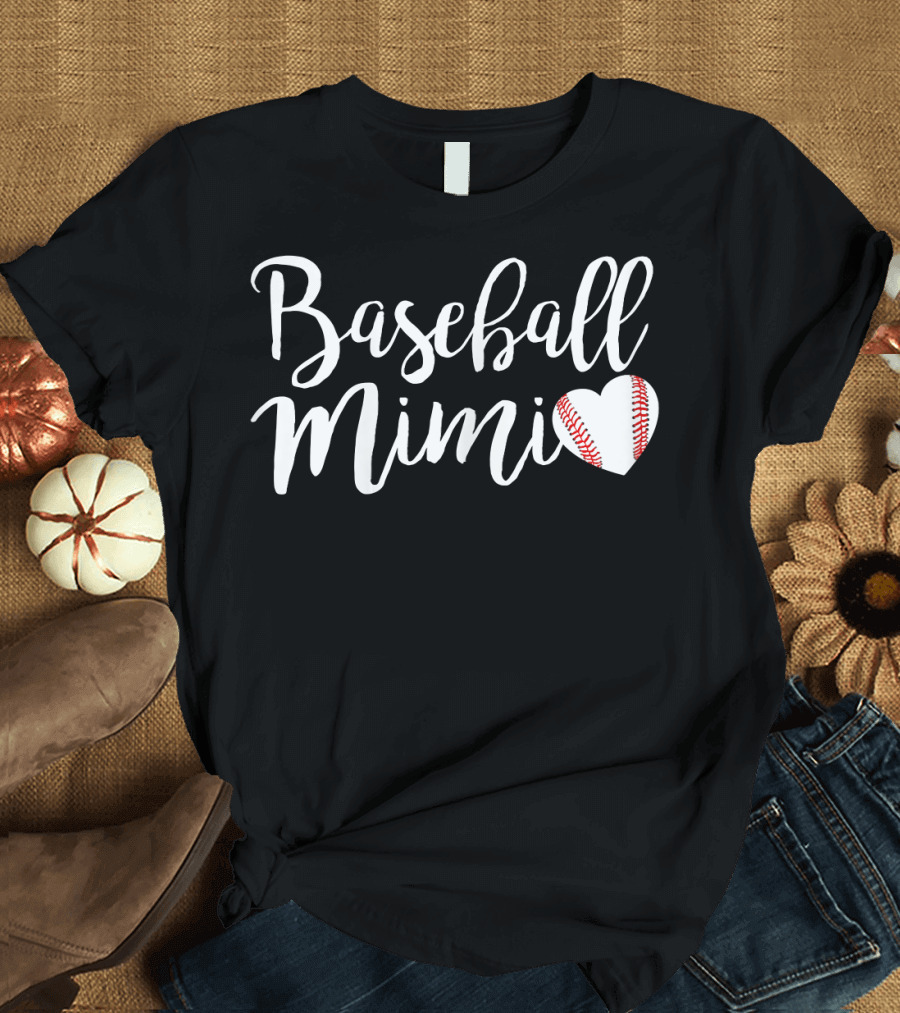 Baseball Mimi Heart T-Shirt