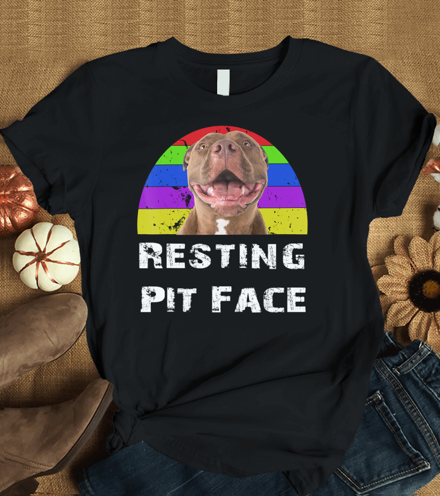 Resting Pit Face Pitbull T-Shirt