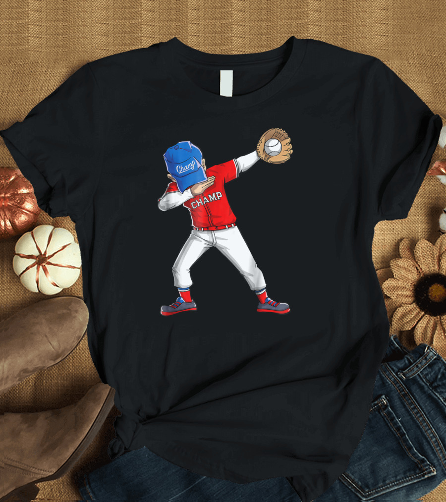 Champ Baseball Player Dabbing Dance Pose T-Shirt