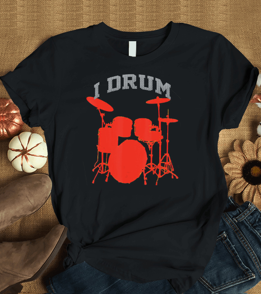 I Drum Red Drum Set T-Shirt