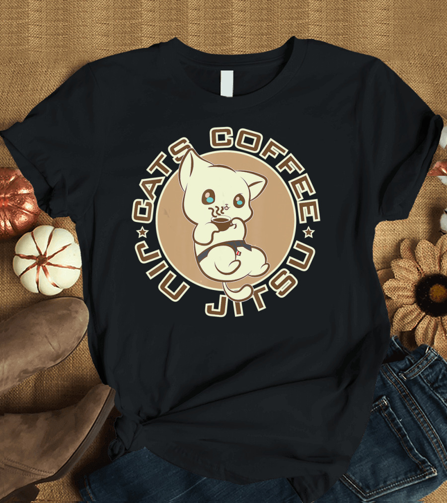 Cats Coffee Jiu Jitsu T-Shirt