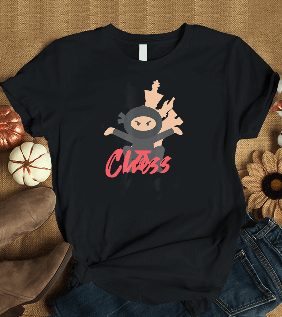 Chess Ninja Checkmate Master Chess Pawn King Pieces T-Shirt
