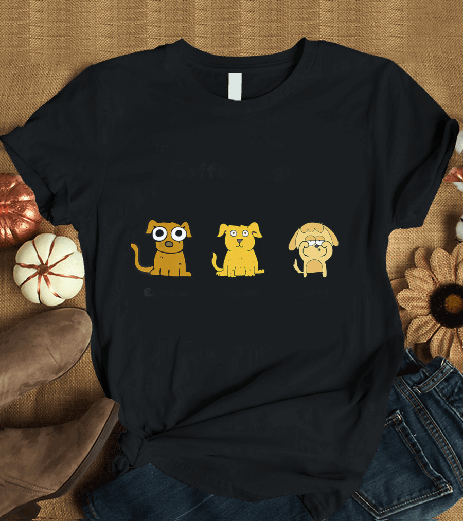Coffee Dogs Espresso Regular Decaf Funny T-Shirt