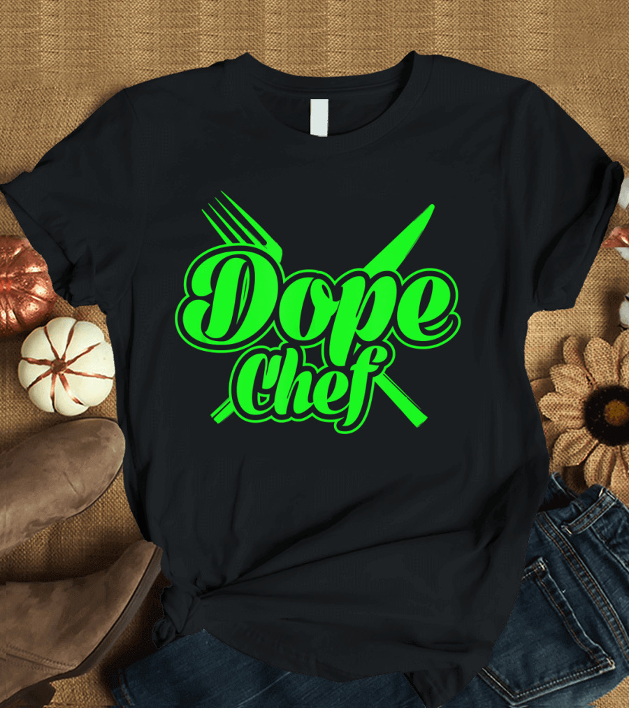 Dope Chef Culinary Fork Knife Crossover T-Shirt