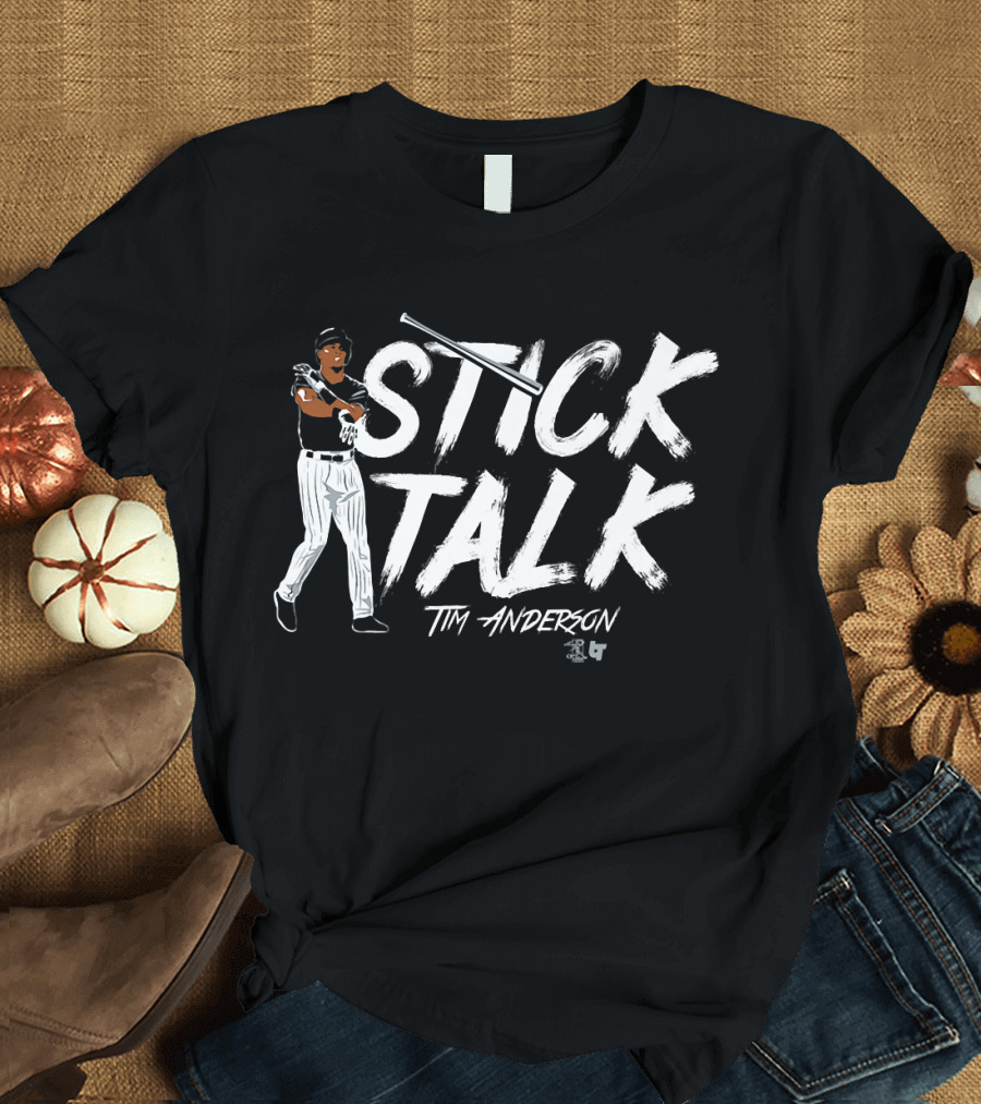 Stick Talk Tim Anderson Baseball Swing T-Shirt