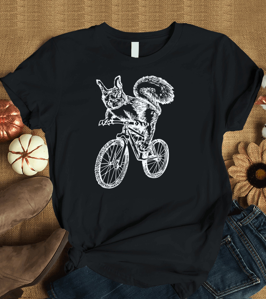 SEEMBO Squirrel Cycling Bicycle Cyclist Bic Adventure Fun T-Shirt