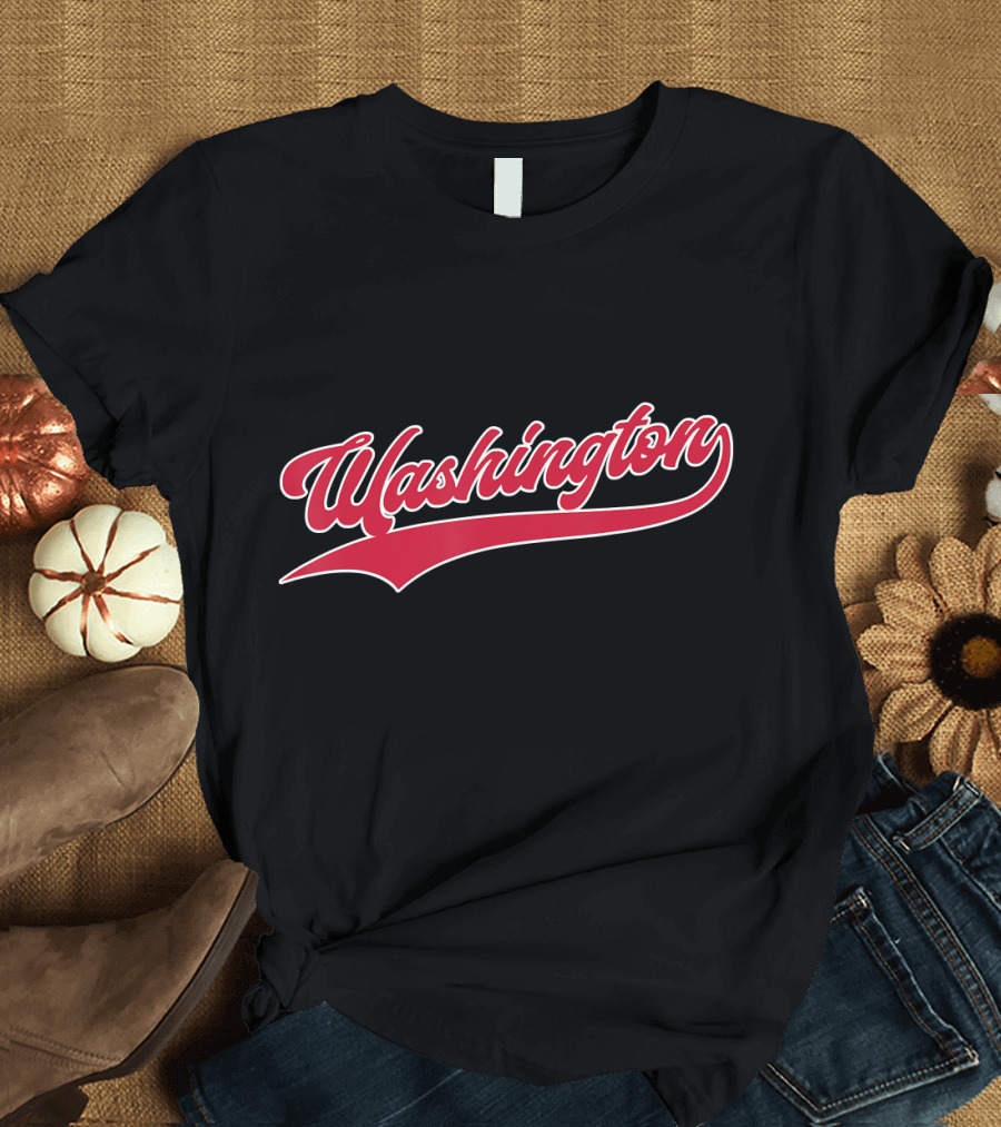 Washington Baseball Vintage Script T-Shirt
