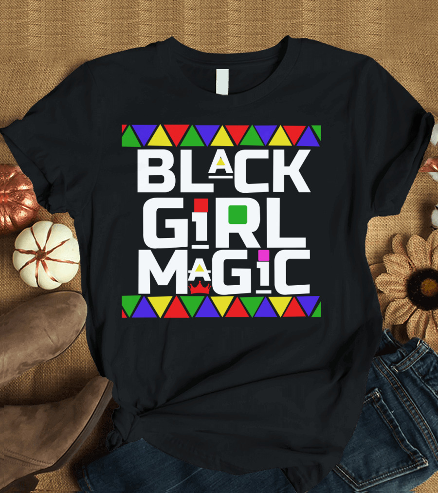 Black Girl Magic African Tribal Crown T-Shirt