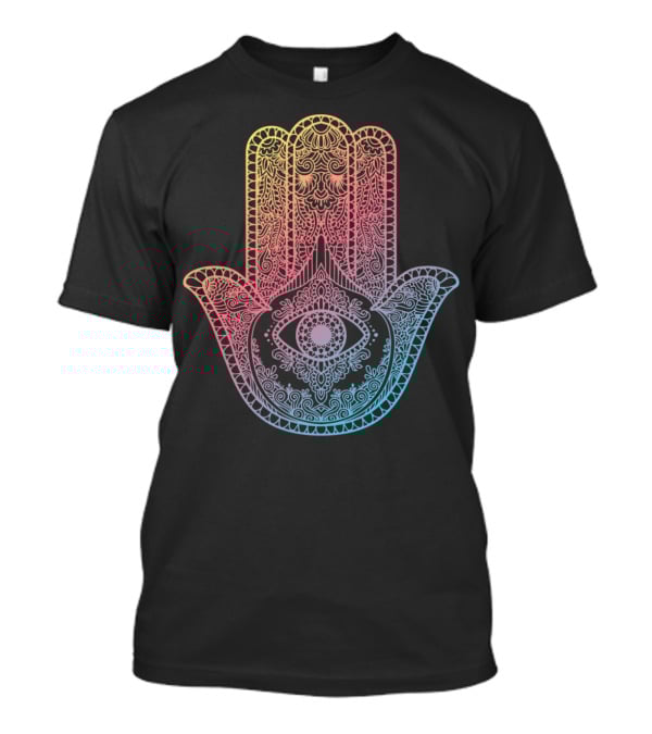 Buddhist Hamsa Hand Om Meditation Spiritual Yoga T-Shirt