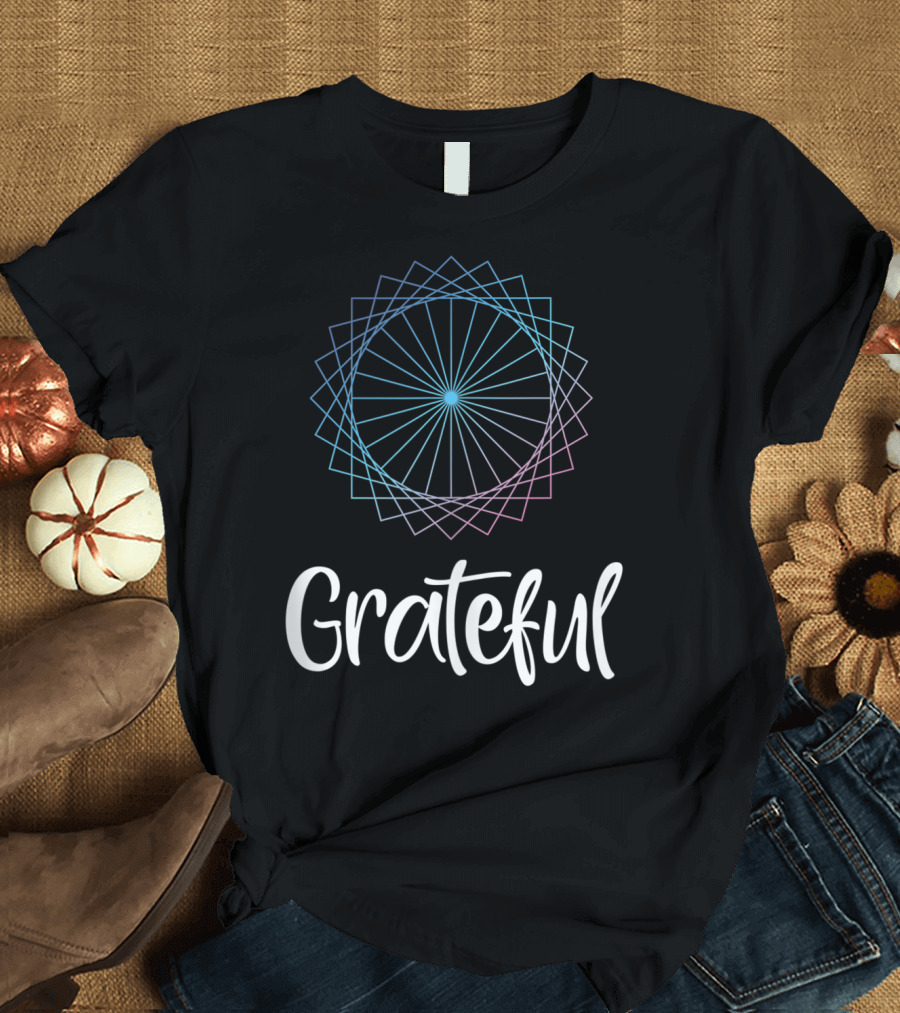 Grateful Mandala Gratitude Spirituality Meditation T-Shirt