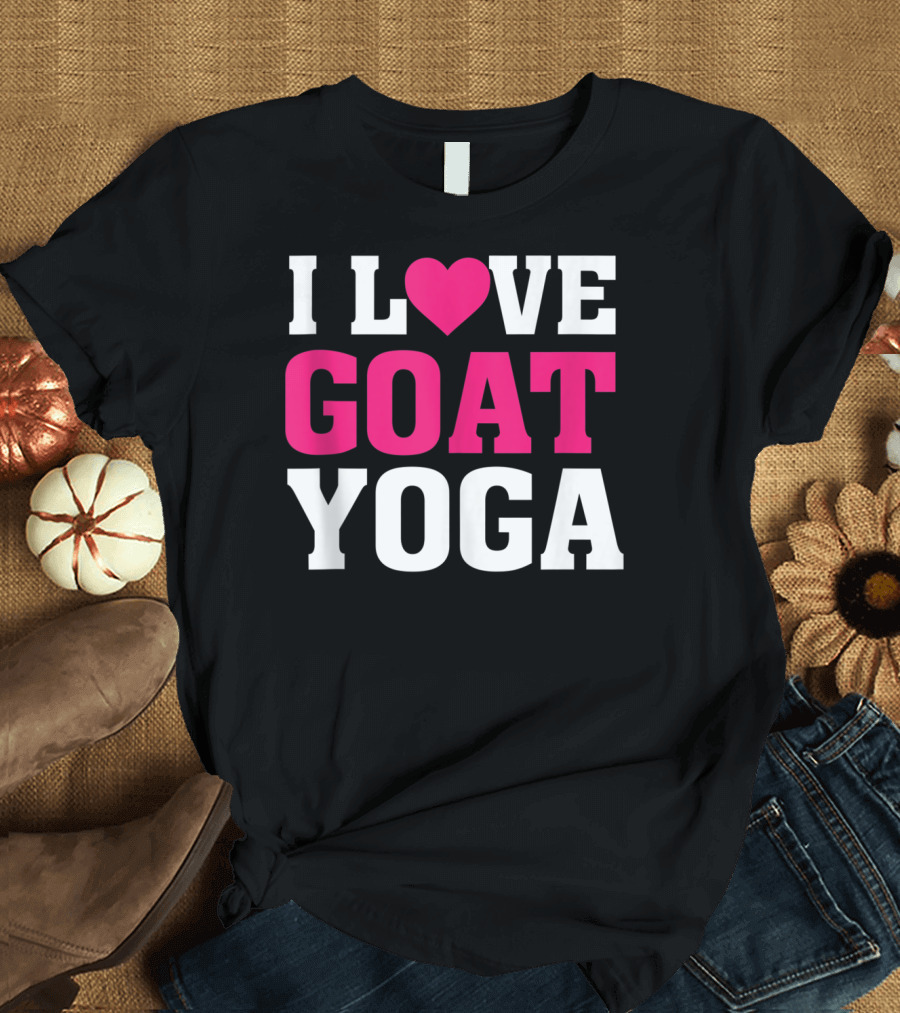 I Love Heart Goat Yoga T-Shirt