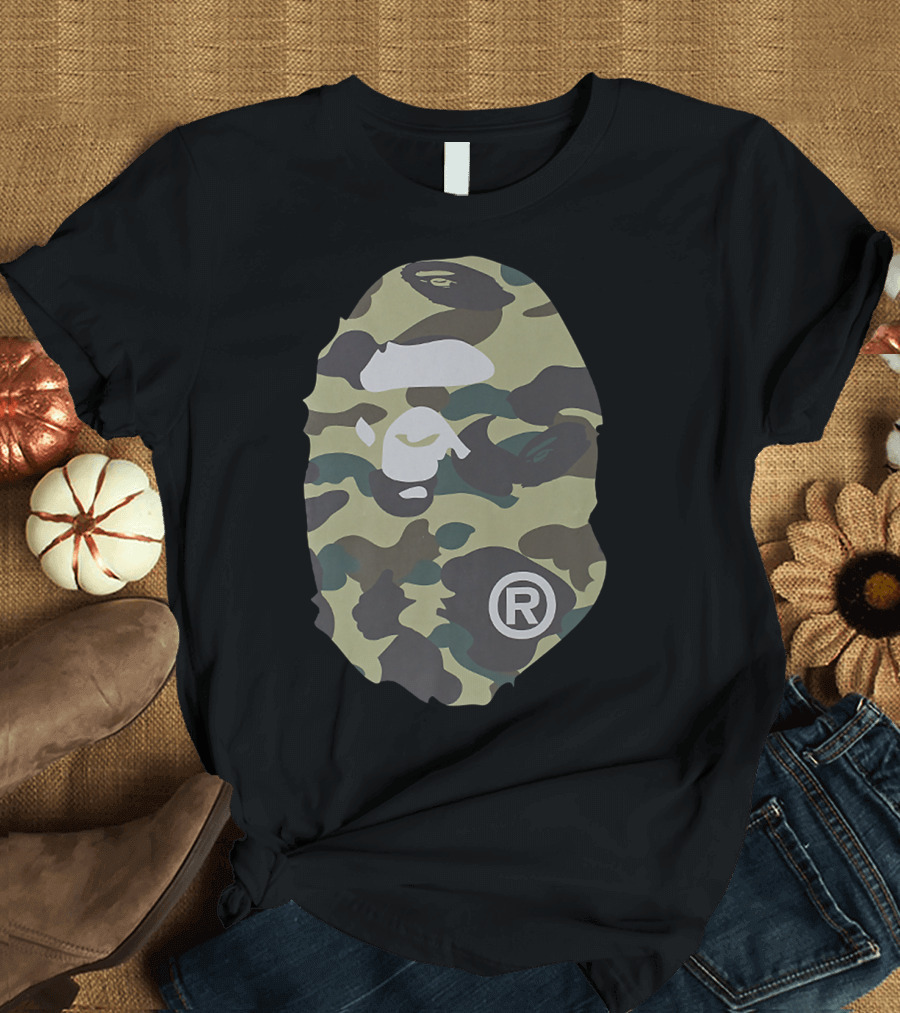 A Bathing Ape Camo Bape Head T-Shirt