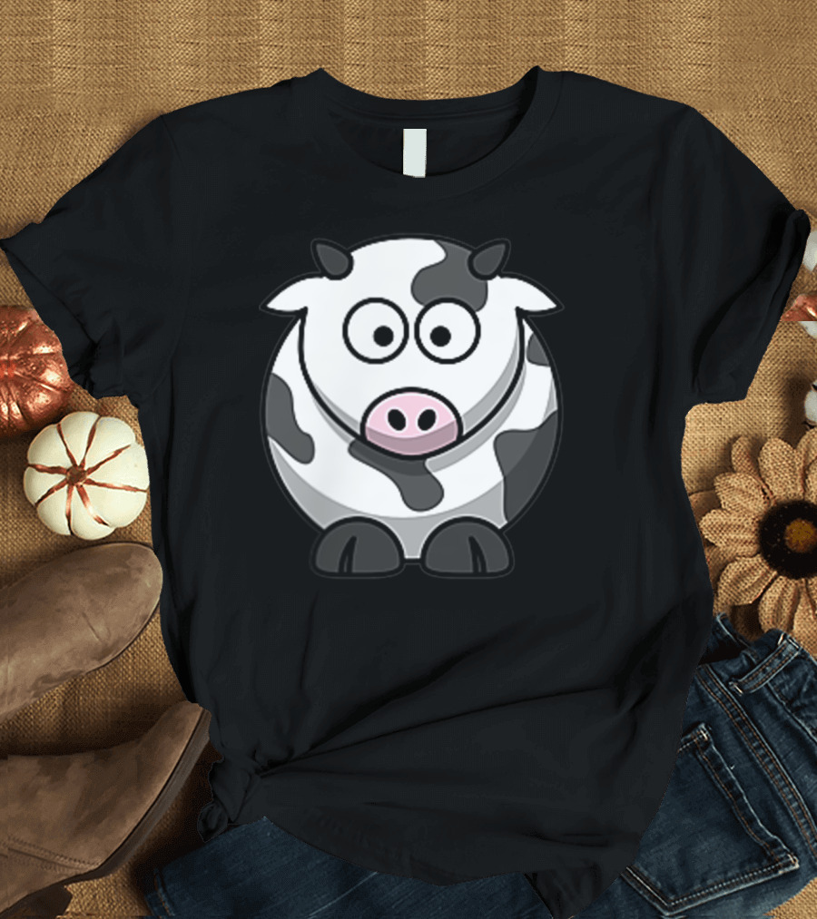 Cow Moo Poo Cartoon Cow Image T-Shirt