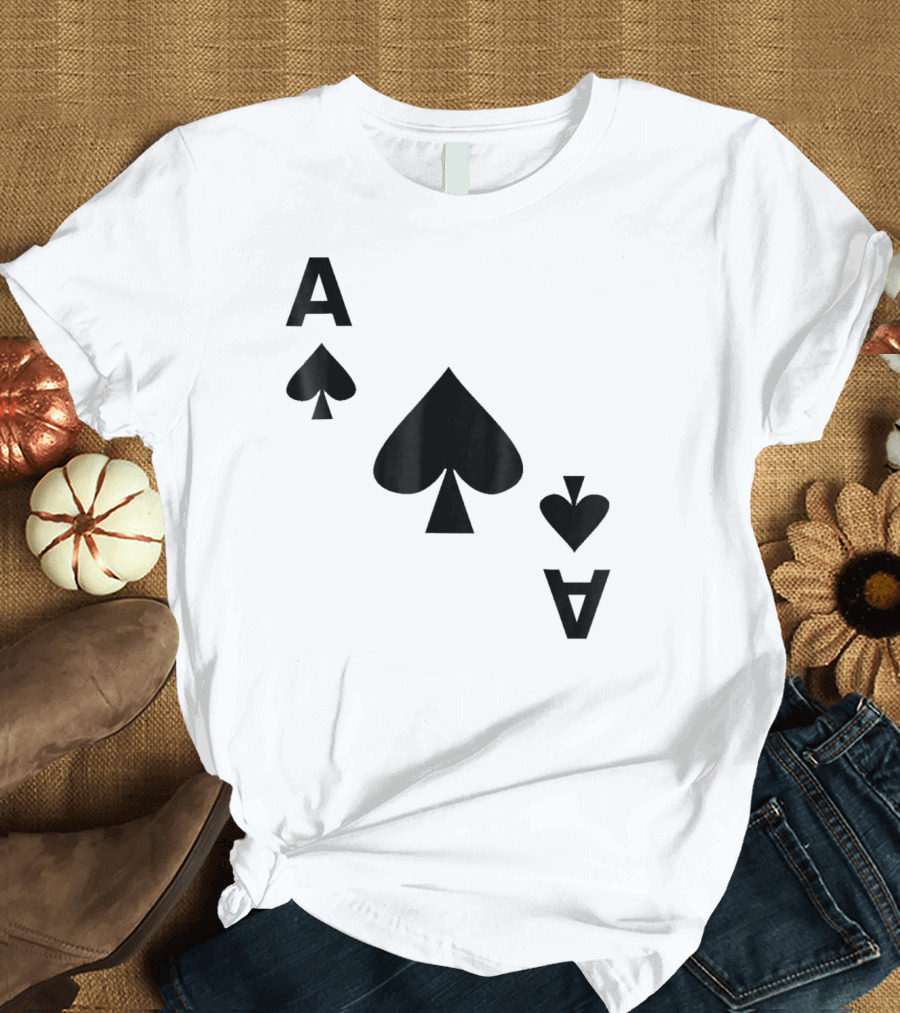 Ace of Spades Halloween Card Black T-Shirt