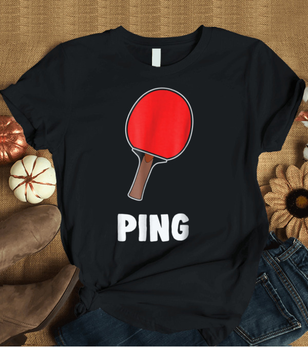 T-Shirt: Couple Matching Halloween Costume Ping Paddle T-Shirt Couple Matching Halloween Costume Ping Paddle T-Shirt