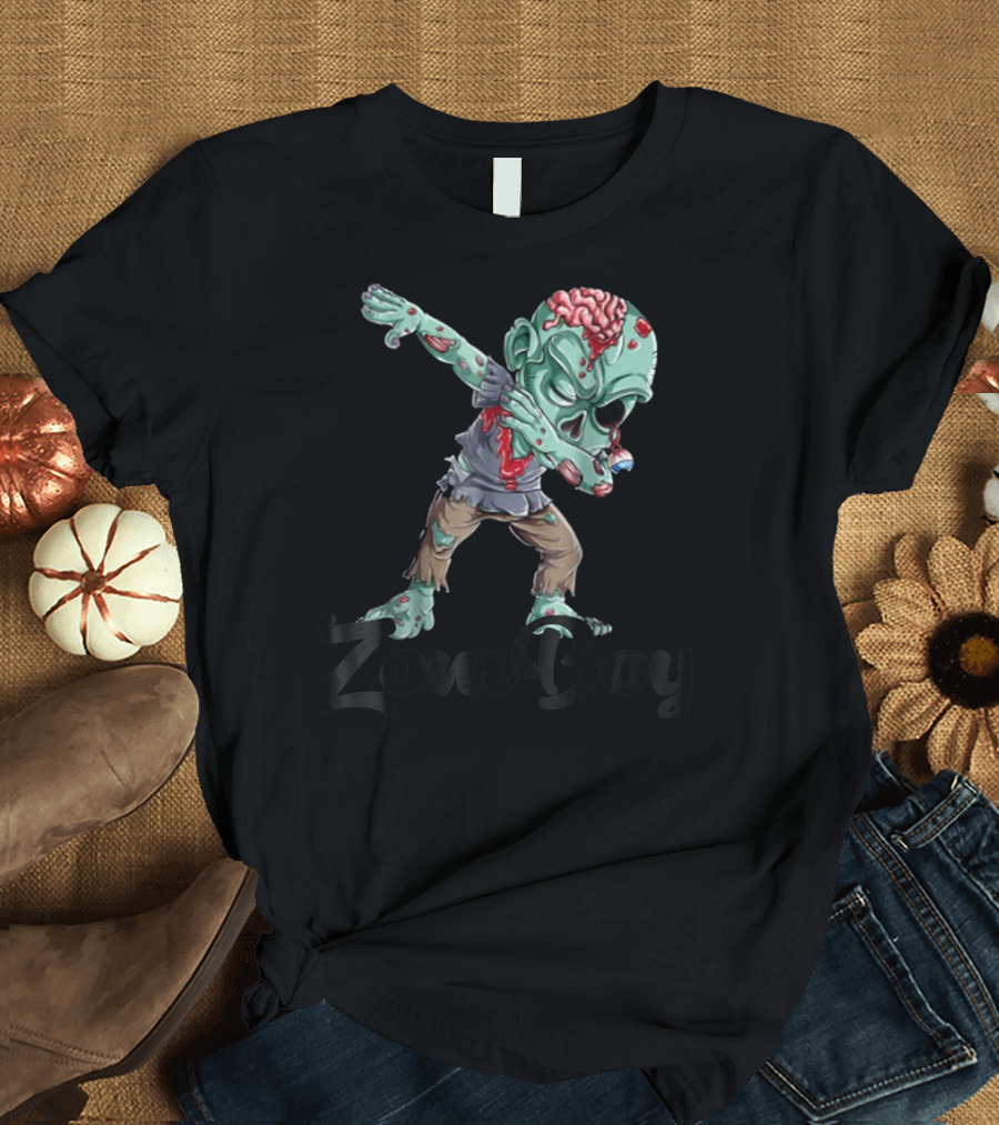 ZomBoy Creepy Funny Dabbing Zombie Halloween Kids Dab T-Shirt