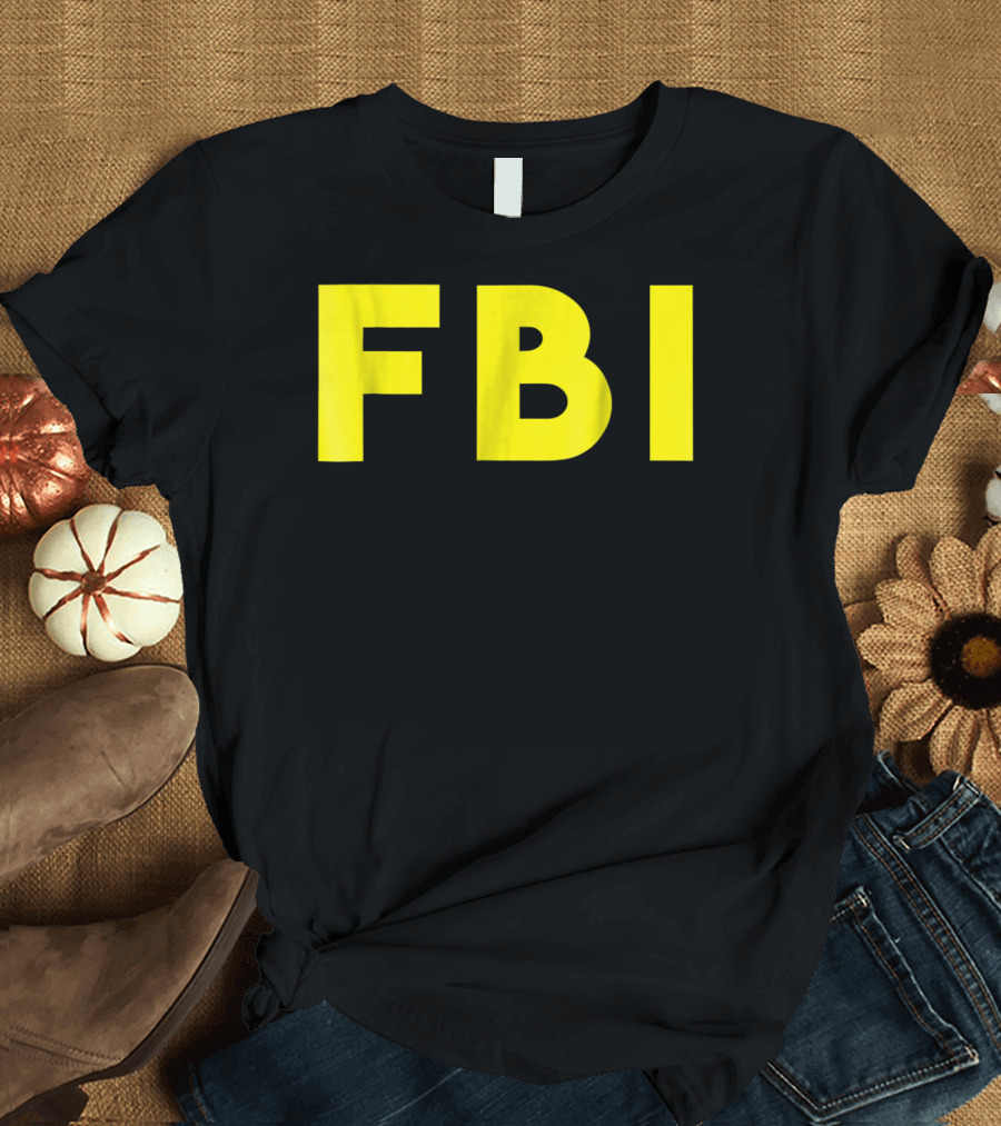 FBI Federal Agent Black and Yellow T-Shirt