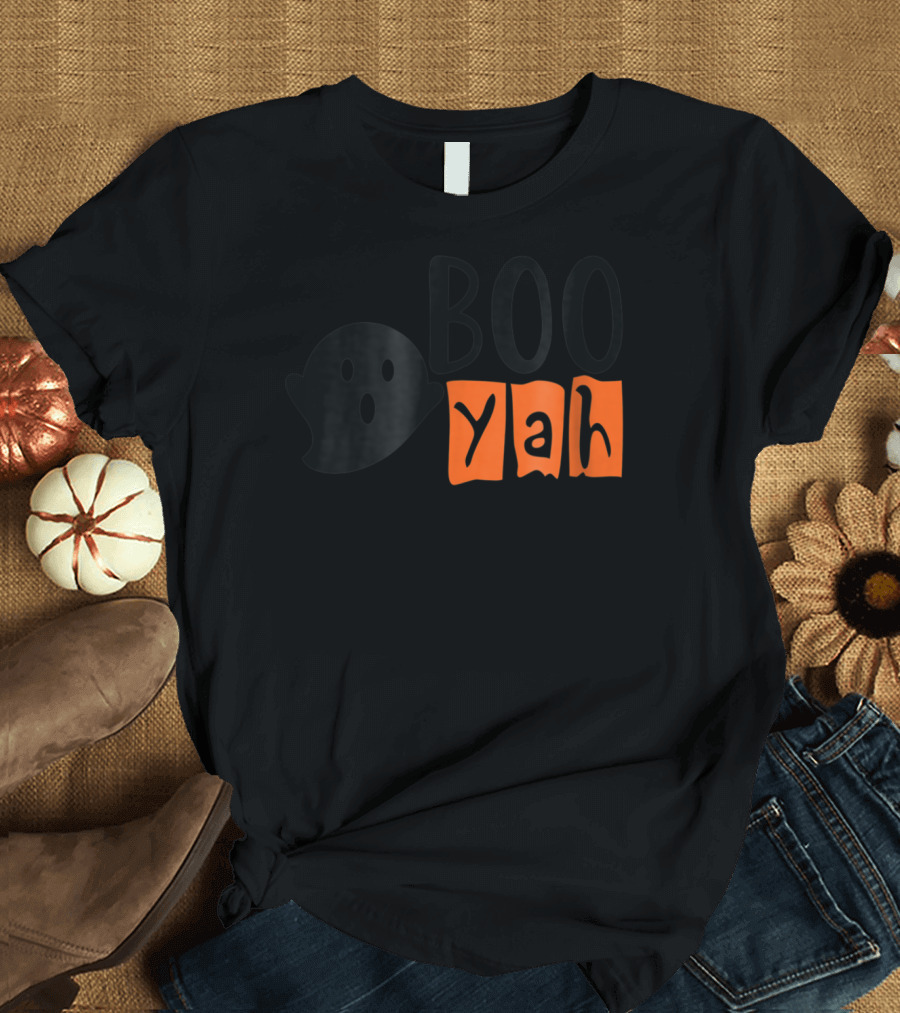 BOO Yah Ghost Halloween Vibes T-Shirt