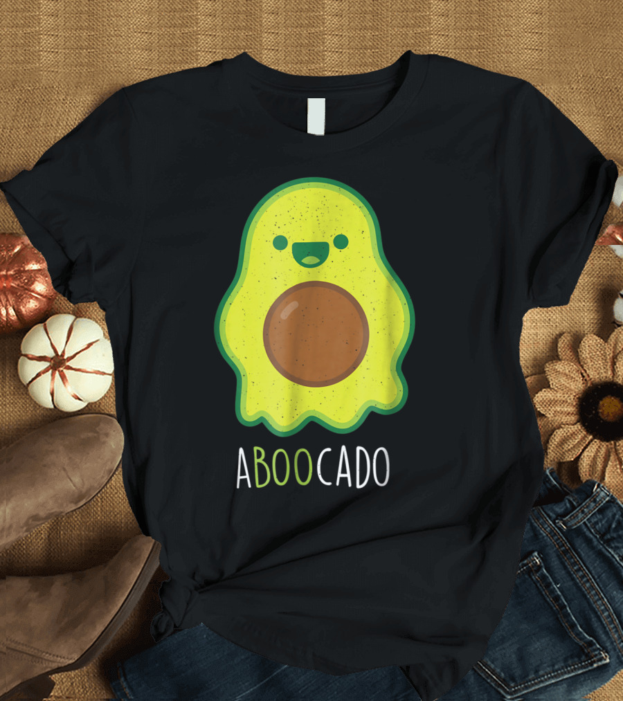 Funny Halloween Ghost Avocado Costume Aboocado Boo T-Shirt