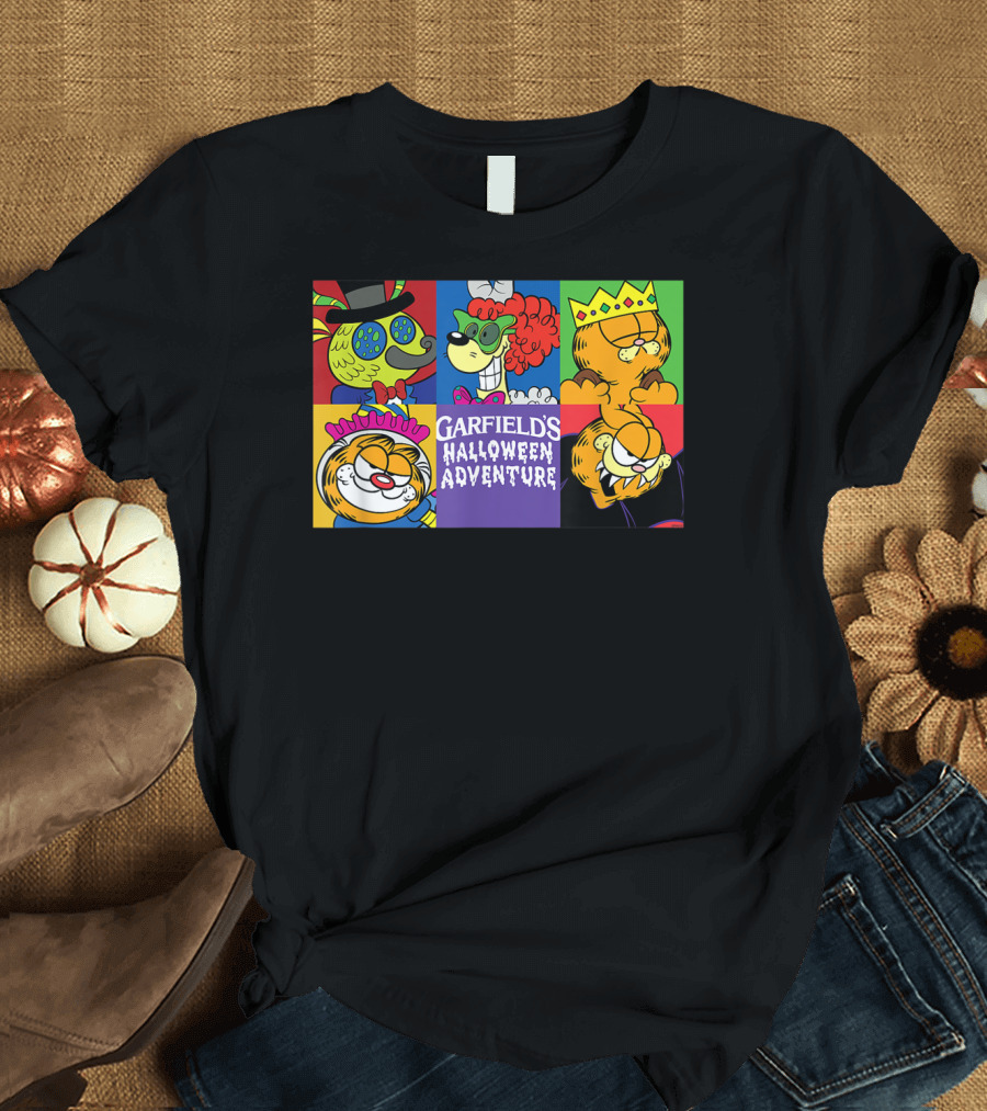 Garfield's Halloween Adventure Costume Collage T-Shirt