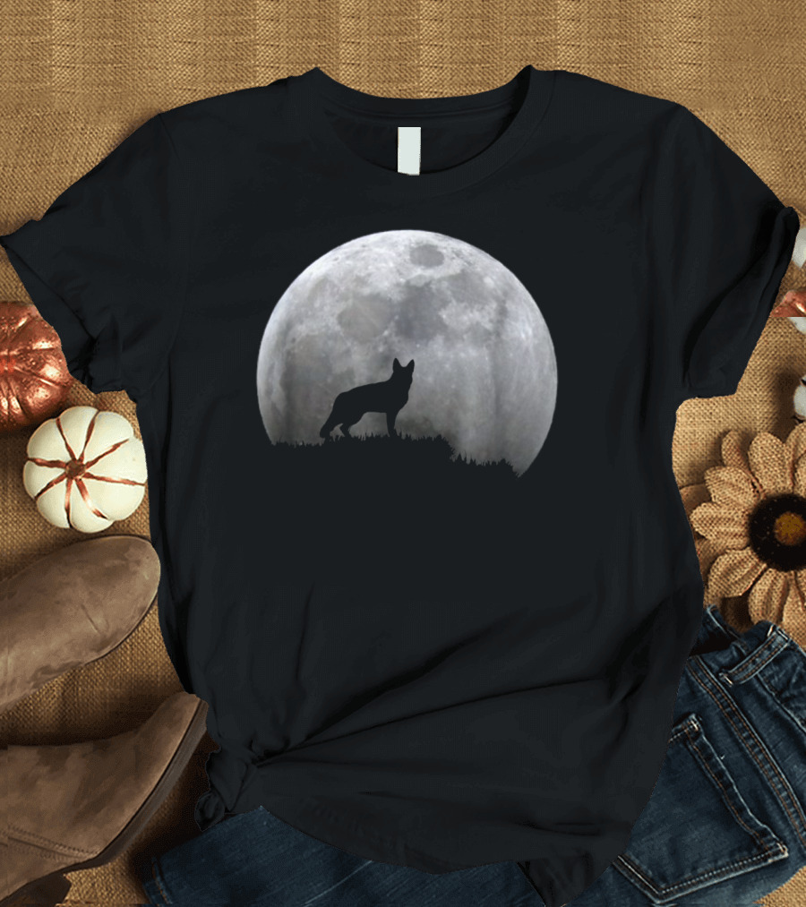 German Shepherd Moon T-Shirt