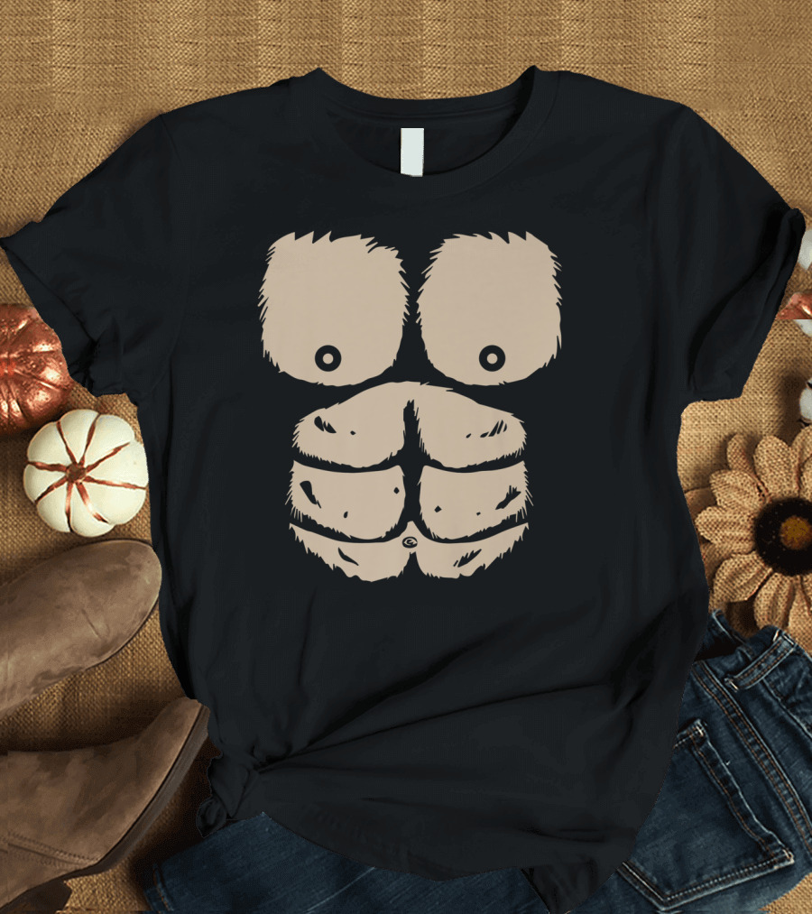 Gorilla Chest Muscles Abs Bodybuilder Physique T-Shirt