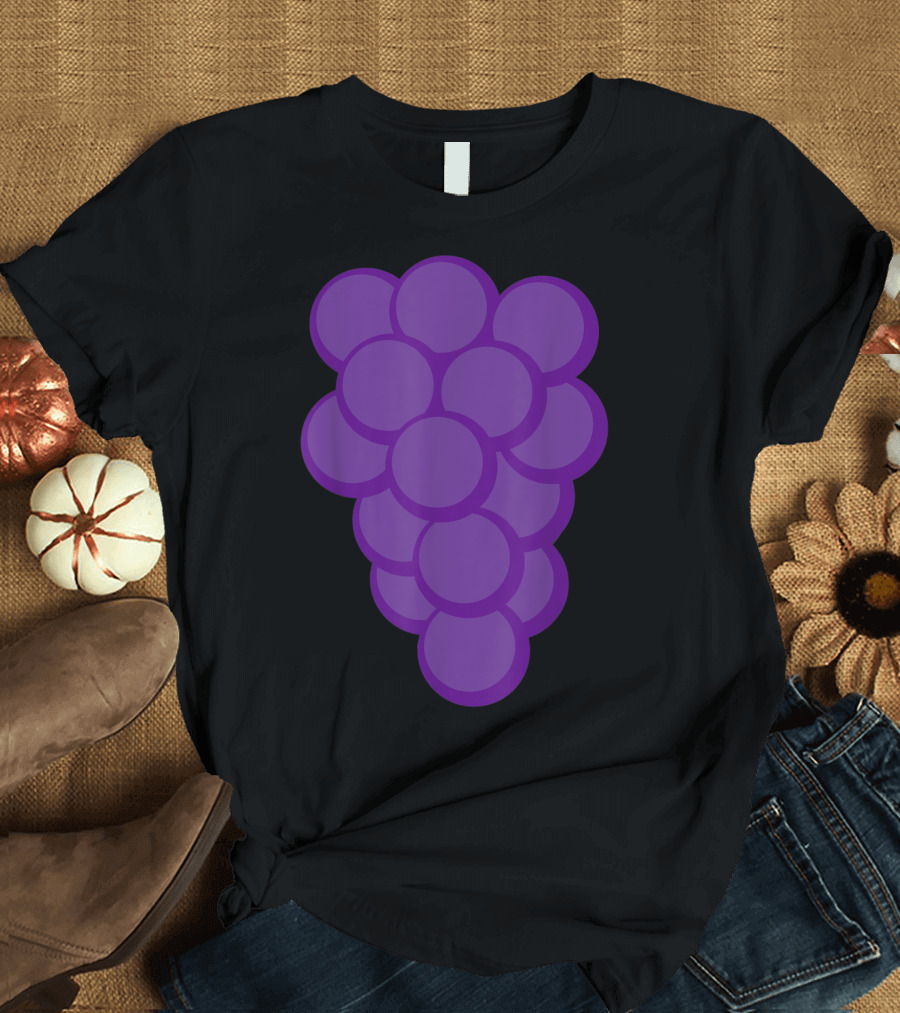 Grapes Funny Fruit Red Wine Halloween Drinking Costume T-Shirt