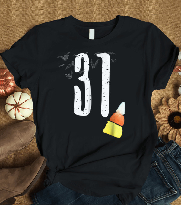 T-Shirt: 31 Halloween Bats Candy Corn T-Shirt 31 Halloween Bats Candy Corn T-Shirt