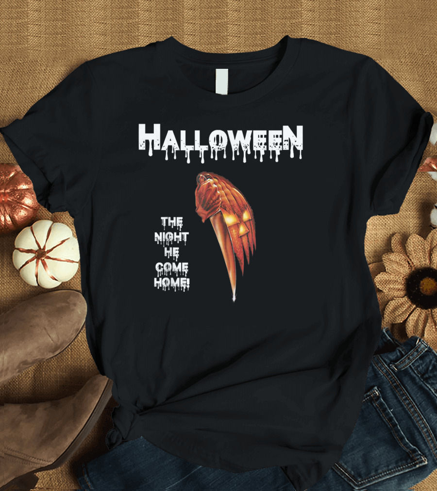 Halloween The Night He Came Home Pumpkin Knife T-Shirt
