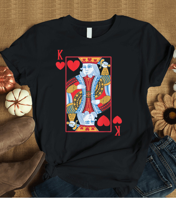 T-Shirt: King of Hearts Halloween Playing Card Costume T-Shirt King of Hearts Halloween Playing Card Costume T-Shirt