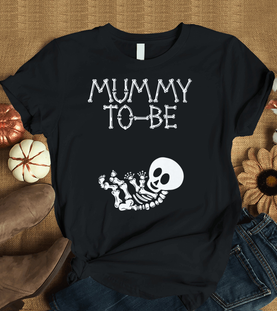 Mummy To Be Halloween Pregnancy Baby Skeleton T-Shirt