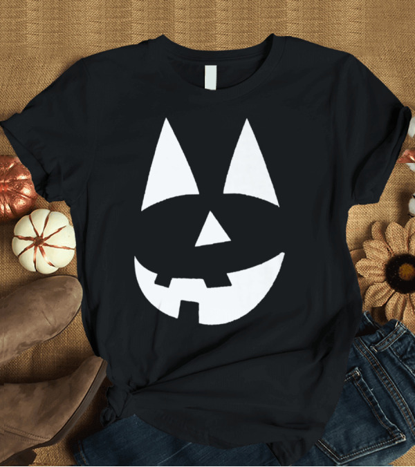 T-Shirt: Halloween Pumpkin Smiling Face Iconic Jack-O'-Lantern T-Shirt Halloween Pumpkin Smiling Face Iconic Jack-O'-Lantern T-Shirt