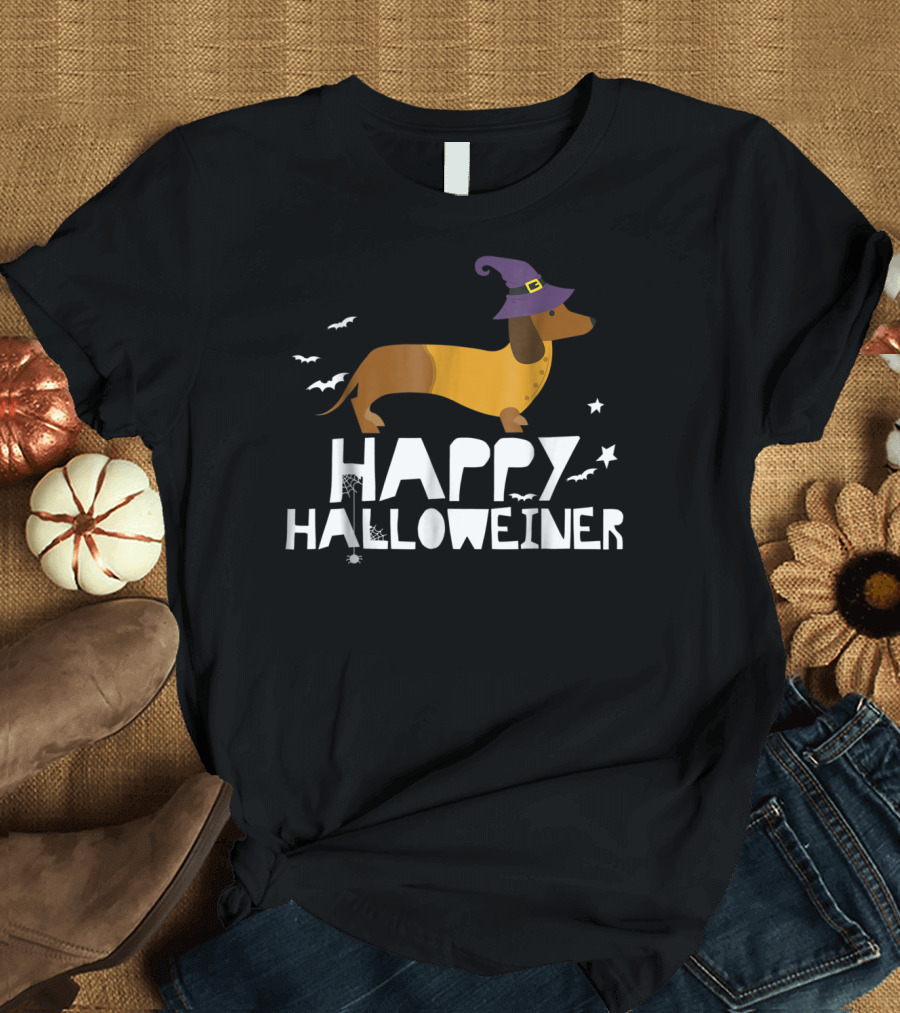 Happy HalloWeiner Halloween Dachshund Dog T-Shirt