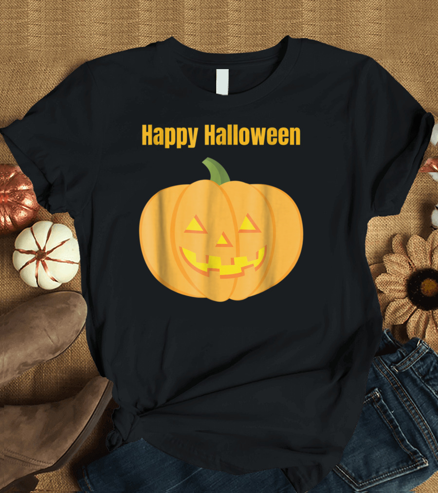 Happy Halloween Pumpkin Jack O Lantern T-Shirt