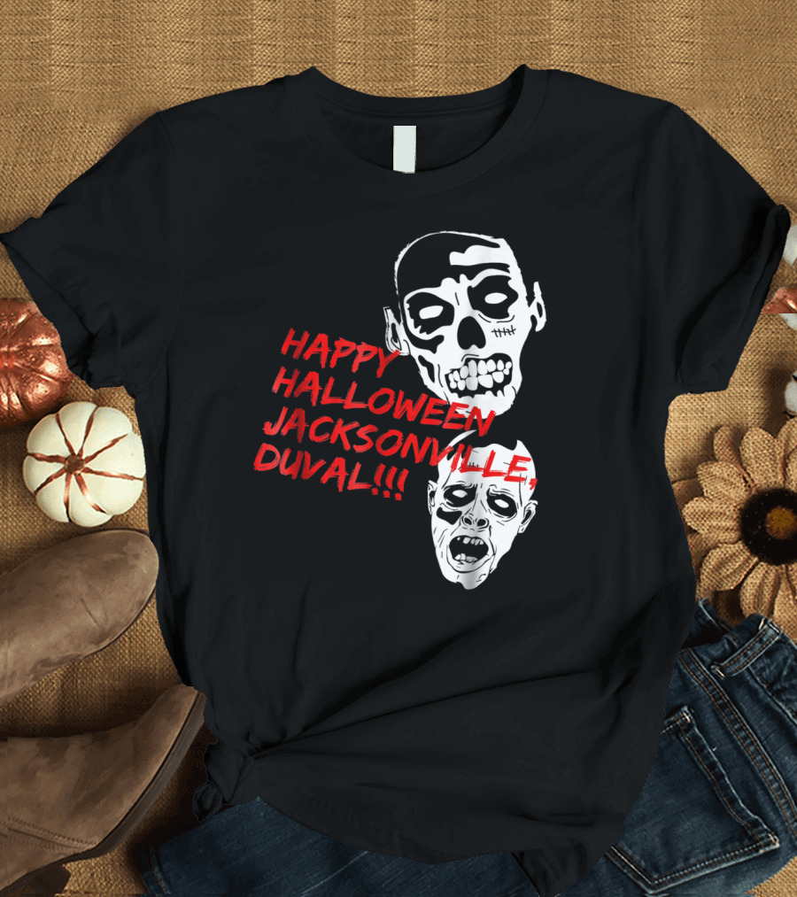 Happy Halloween Jacksonville Duval Skulls T-Shirt