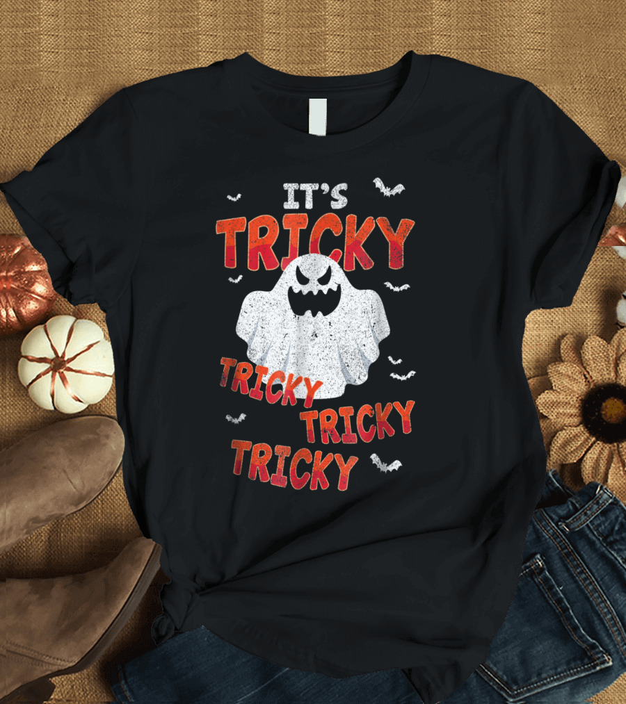 It's Tricky Halloween Tricky Ghost Bats Trick T-Shirt