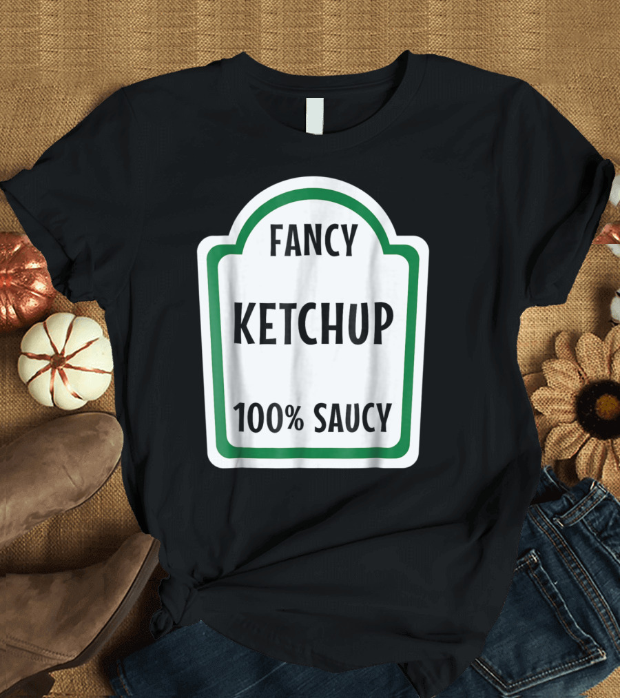 Fancy Ketchup 100% Saucy Halloween Costume Group Mustard Relish T-Shirt