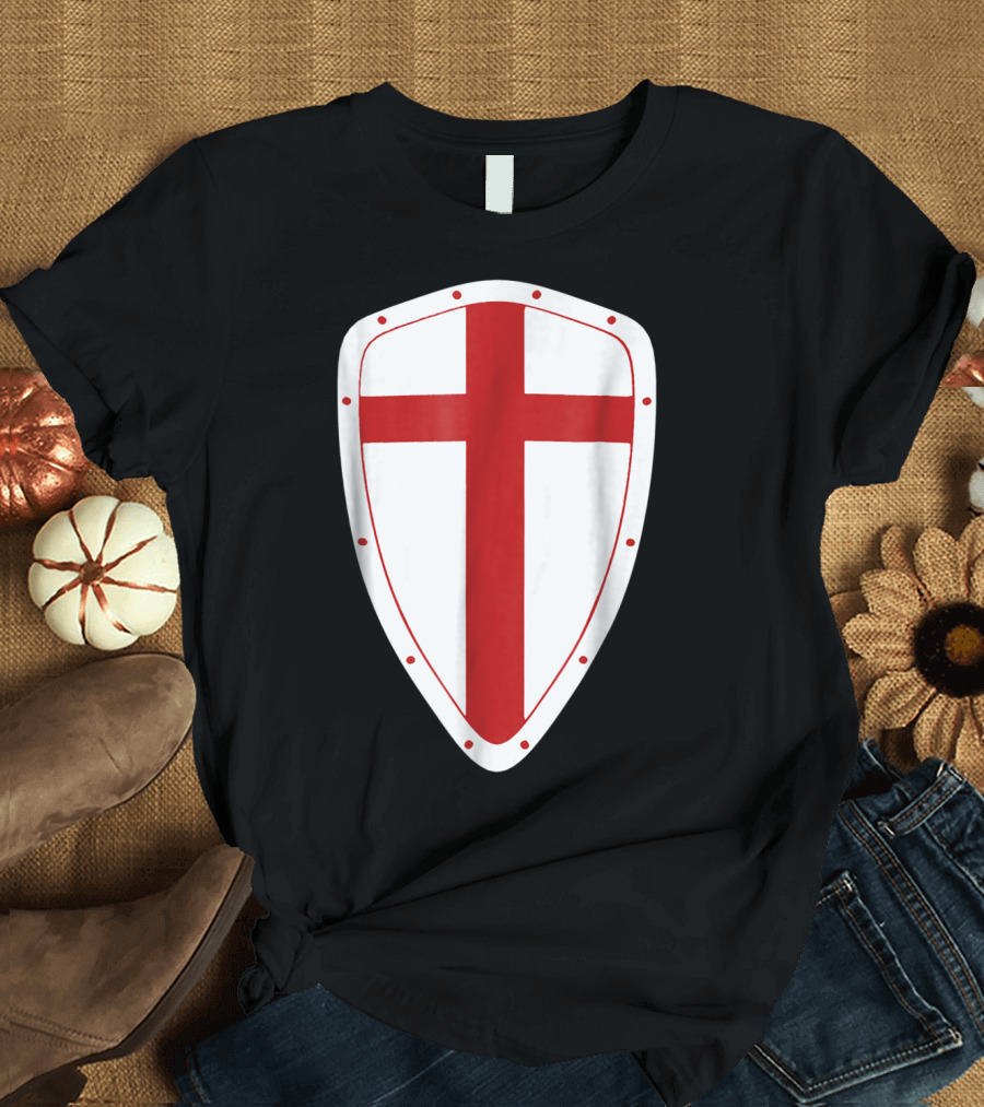 Knight Templar Red Cross Shield T-Shirt