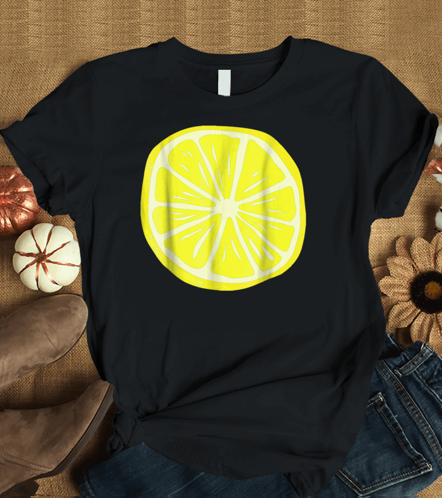 Lemon Slice Funny Matching Halloween Costume Fruits T-Shirt