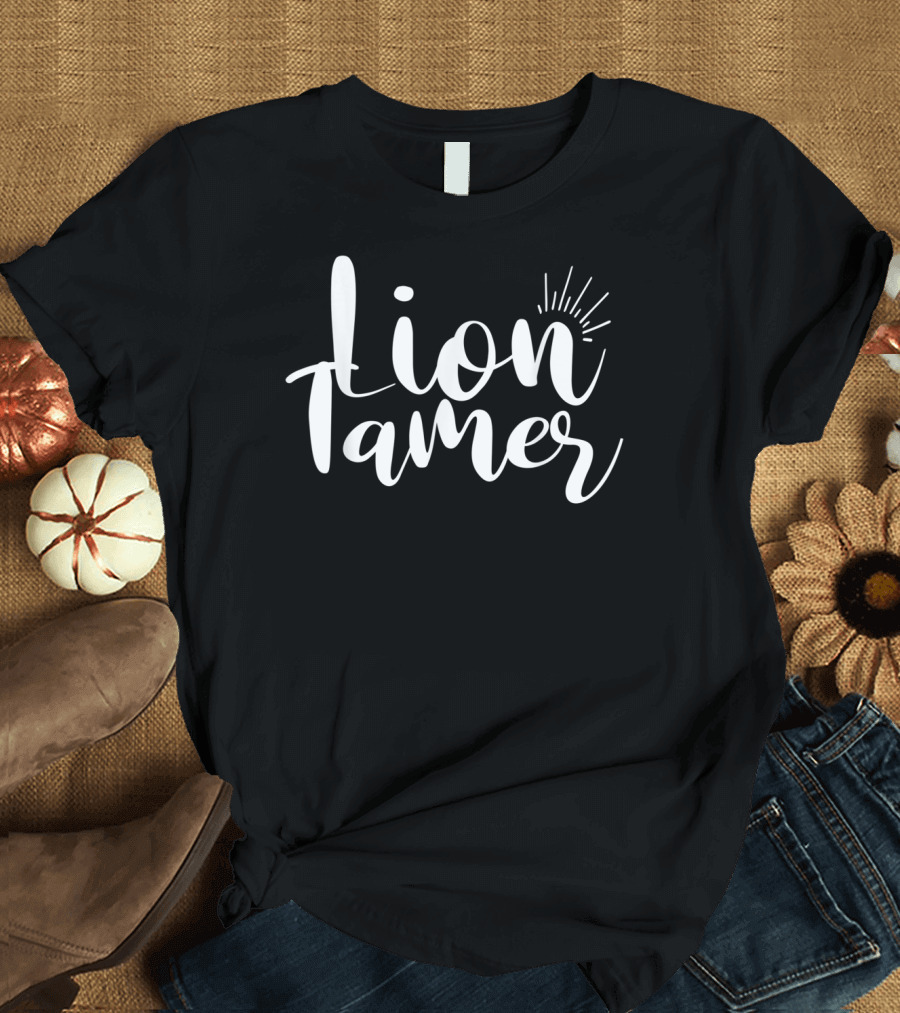 Lion Tamer Circus Typography T-Shirt