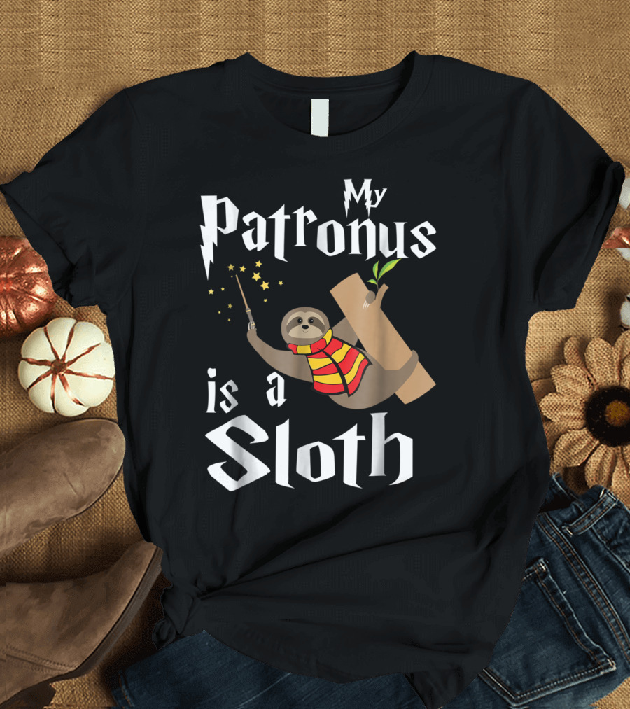 My Patronus Is A Sloth Wizard Magic Scarf T-Shirt