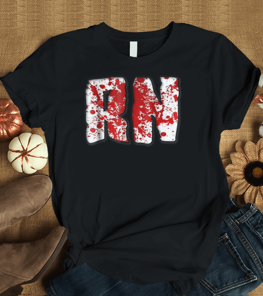 RN Blood Spatter Halloween Nurses T-Shirt