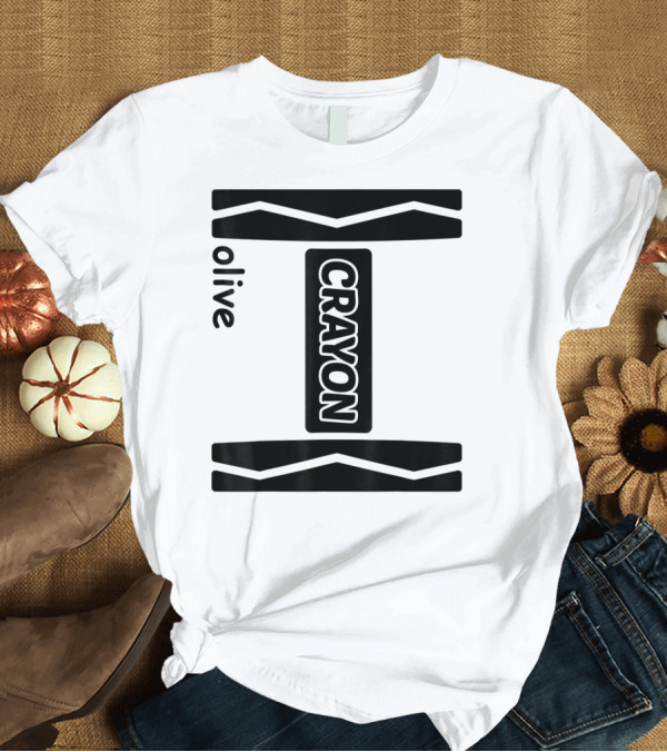 T-Shirt: Olive Crayon T-Shirt Olive Crayon T-Shirt