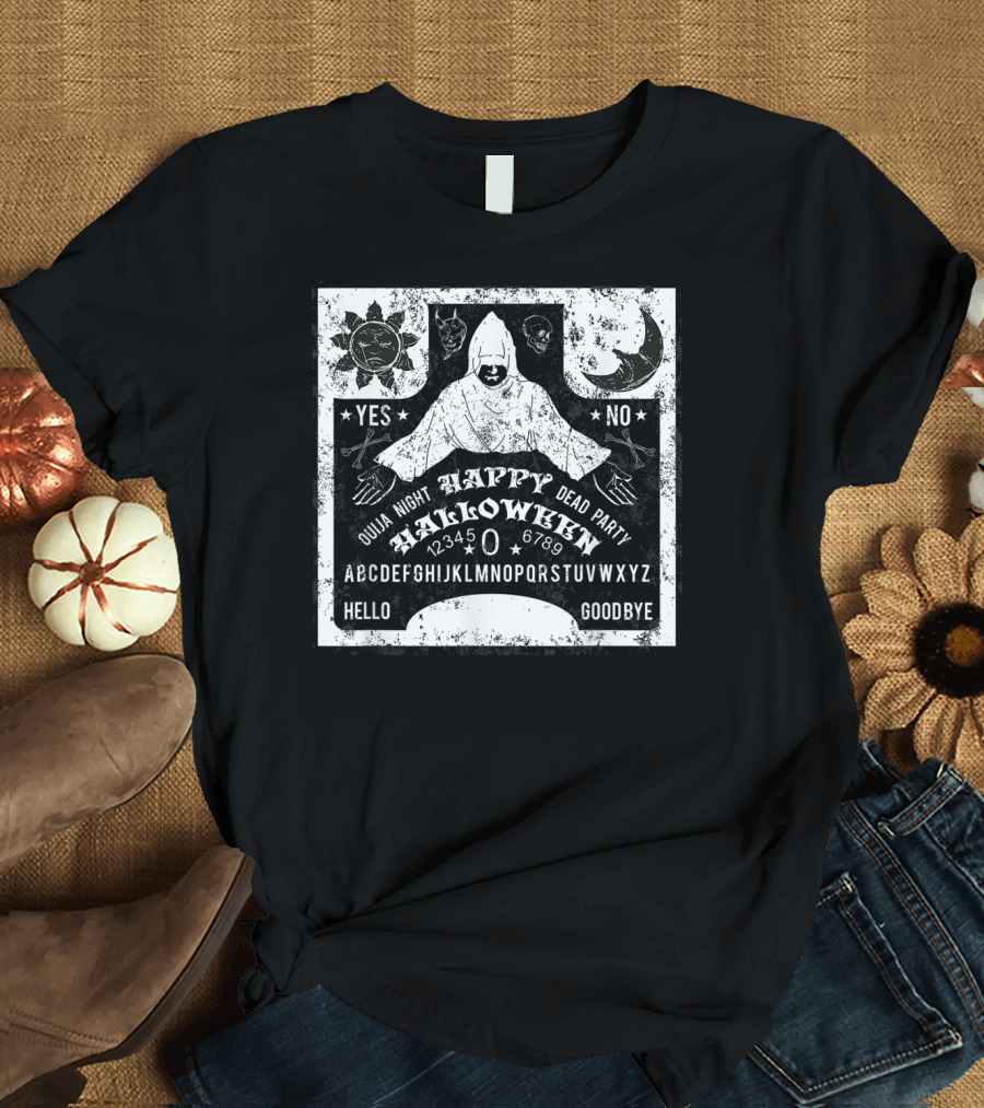 Happy Halloween Ouija Night Dead Party Spirit Board Game T-Shirt