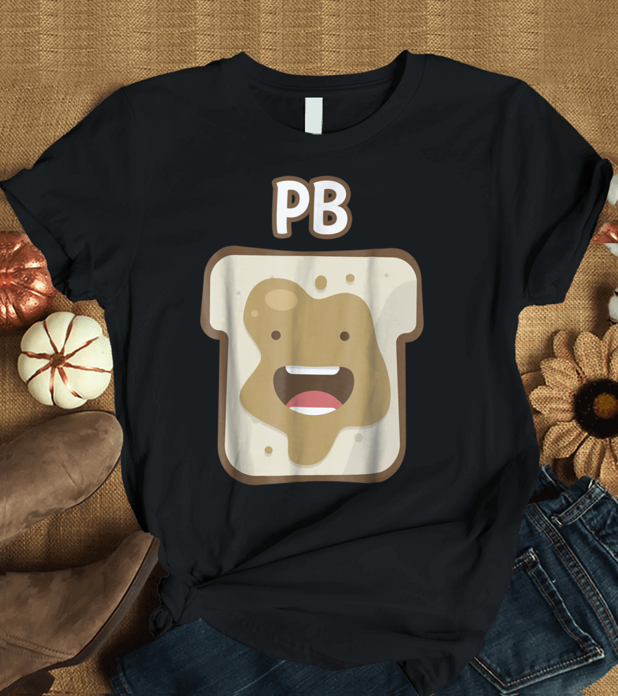 PB Peanut Butter Smiling Toast Face T-Shirt
