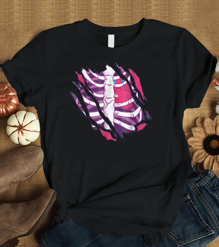 Perfect Halloween Ribcage Heart T-Shirt