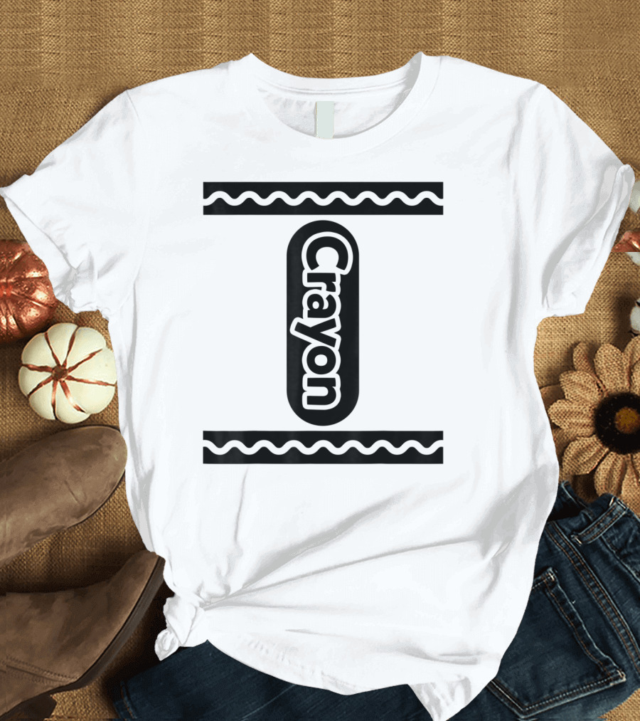 Crayon Black Wave T-Shirt